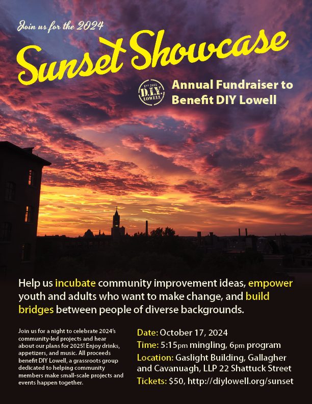 An image representing DIY Lowell Sunset Showcase Fundraiser