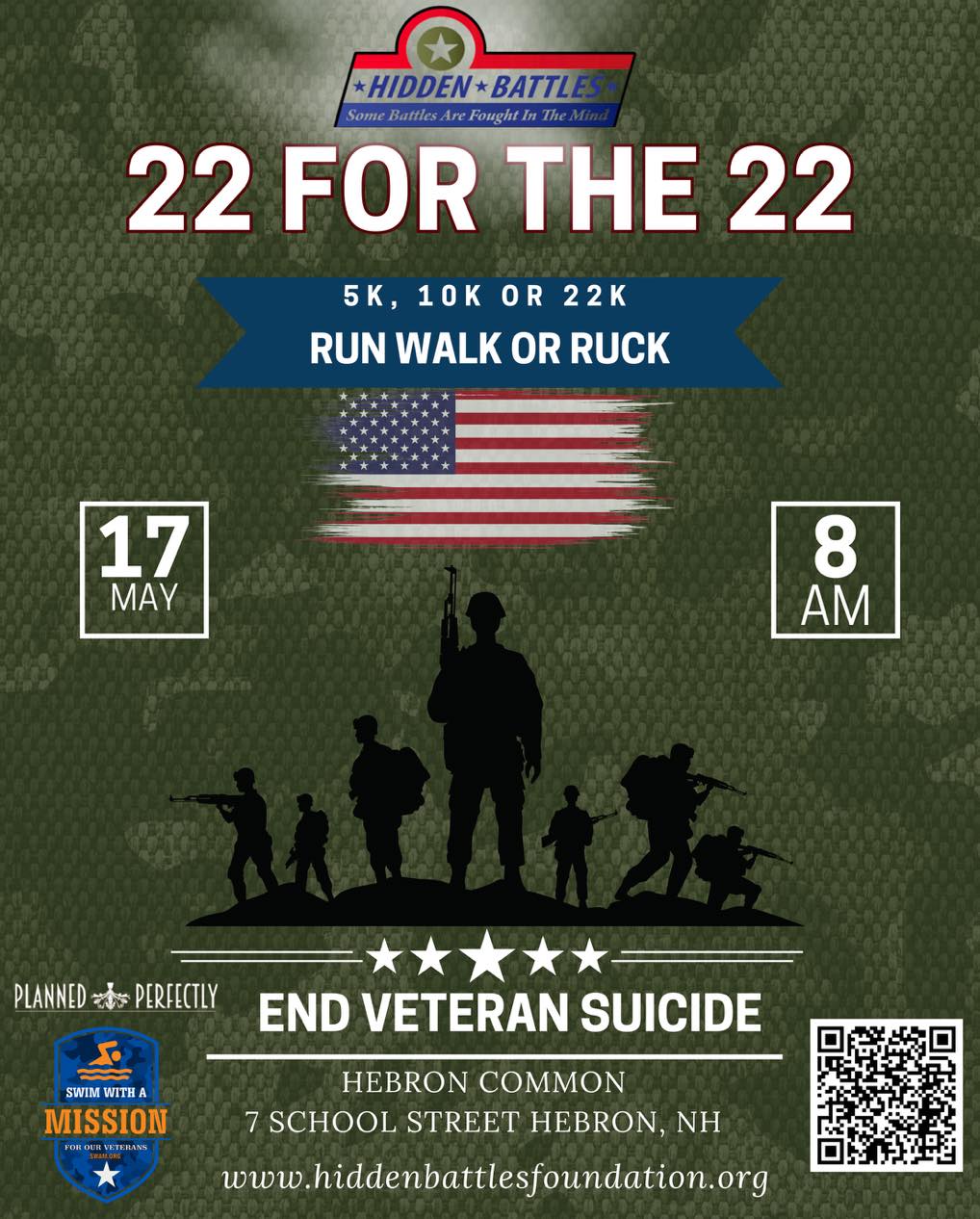 An image representing 22 for the 22 Ruck/Walk Event