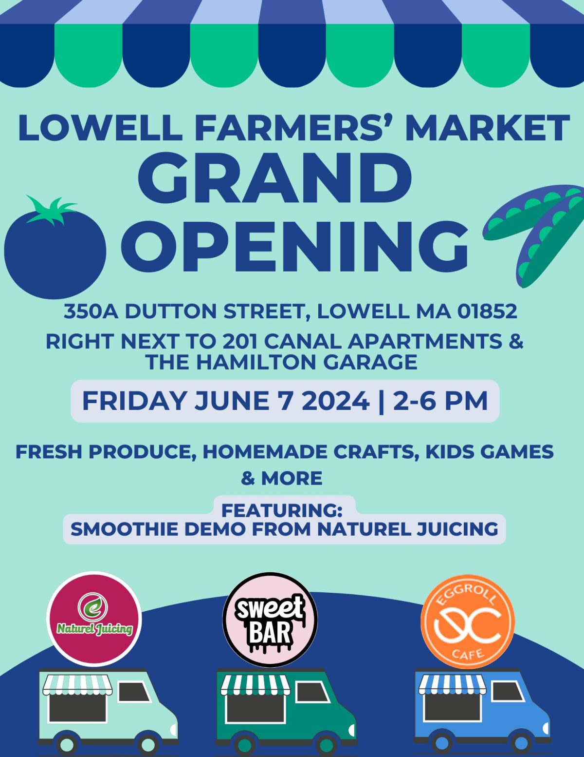 An image representing Lowell Farmers' Market Grand Opening