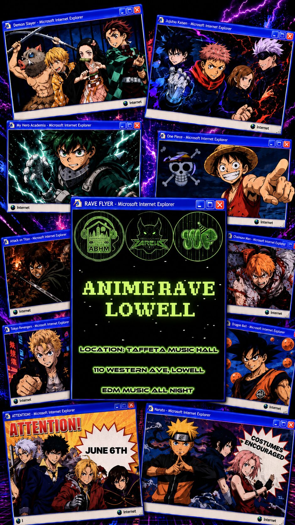 An image representing Anime Rave Lowell @ Taffeta Music Hall