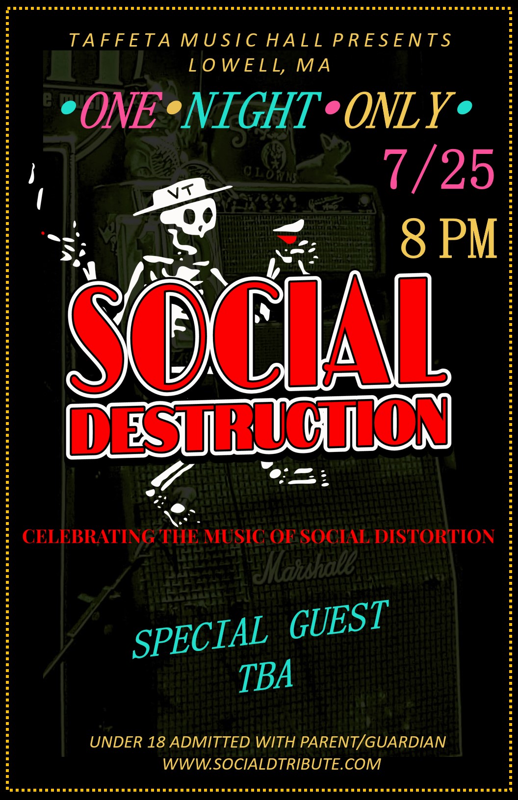 An image representing Social Destruction - Social Distortion Tribute @ Taffeta Music Hall