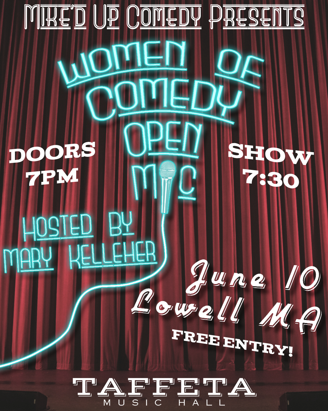 An image representing Women of Comedy Open Mic Night @ Taffeta Music Hall
