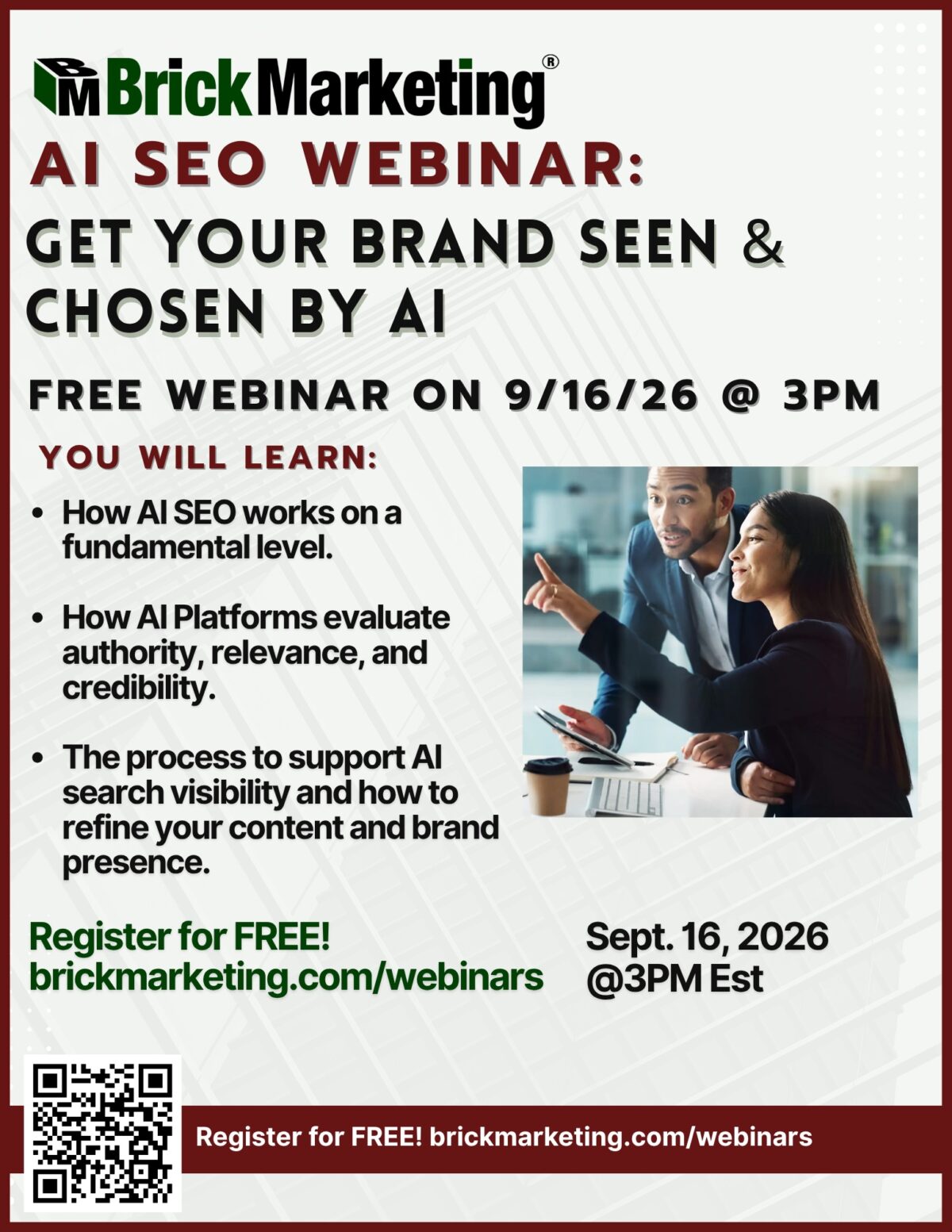 An image representing Webinar: AI SEO: Get Your Brand Seen and Chosen Online